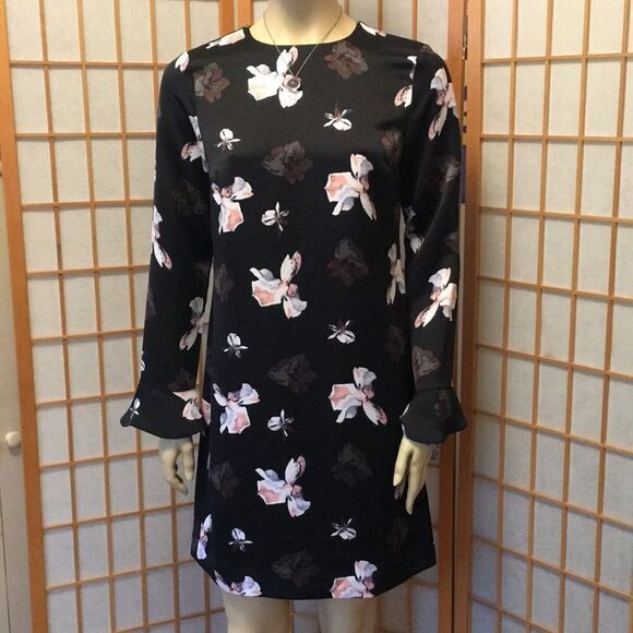 Banana Republic Long Sleeve A-Line Dress Size 2 - Picture 2 of 8